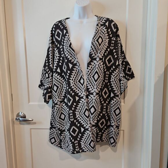 Divided Open Front Cardigan sz M oversized - Picture 4 of 6